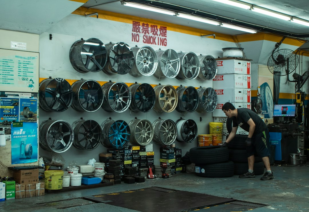 Atelier de montage de pneumatiques